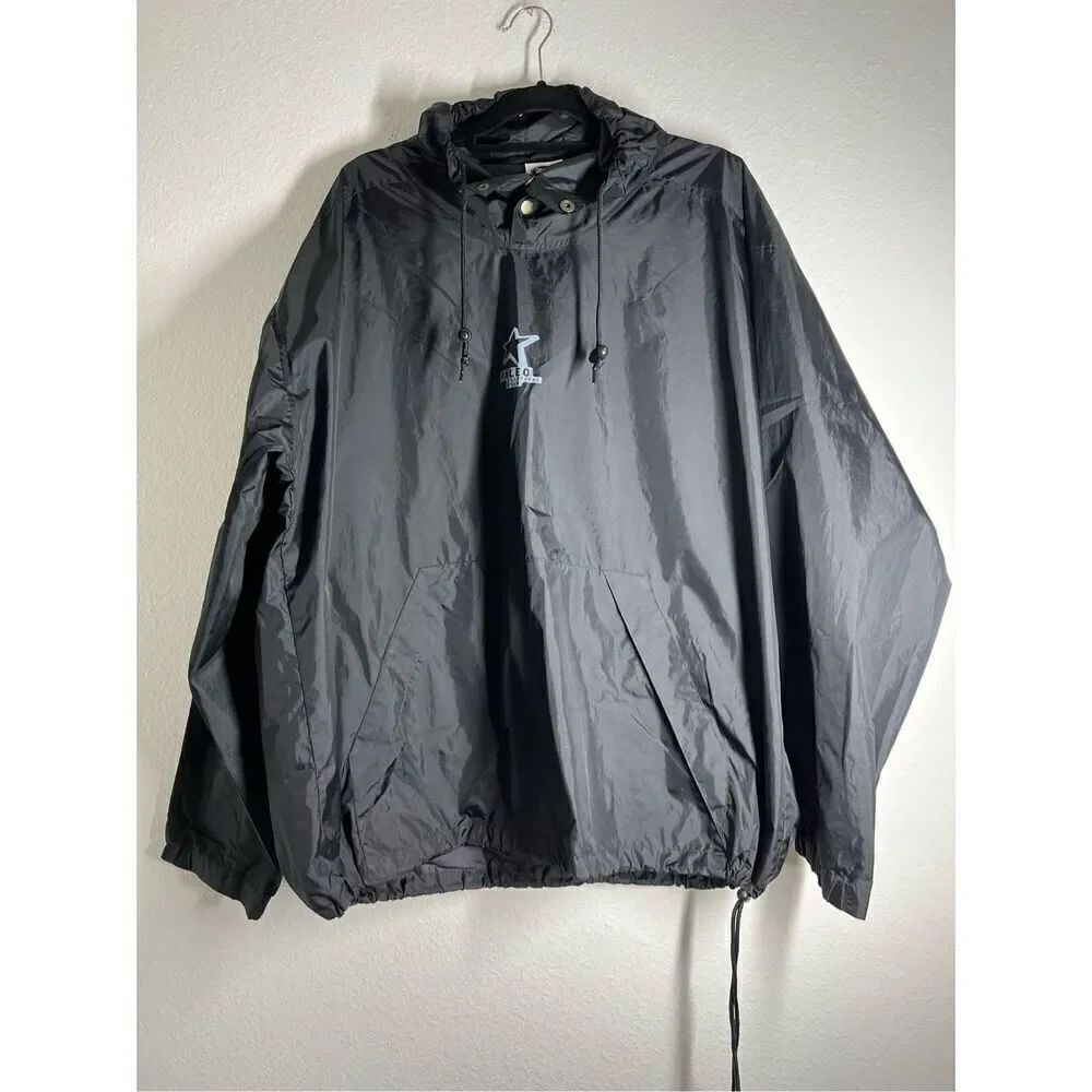 Vintage Paleo Festival NeOn Windbreaker Oversized Men’s Size L Black Jacket